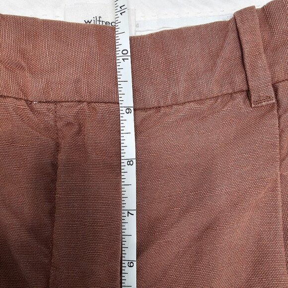 Wilfred The Effortless Linen Pant in Mocha Sorbet Wide Leg High Rise Size 00 - Picture 11 of 15